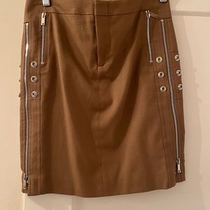 Gucci cotton mini skirt with side zippers